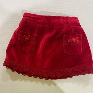 The children’s place red velvet skort size 12months